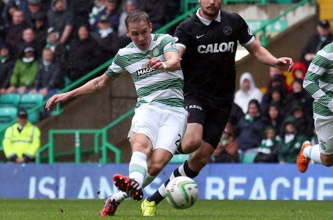 Standing out: Stefan Johansen got p & # xE5; scoring list against Dundee United at the weekend., as did Jo Inge Berget and Celtic team has gained valuable confidence ahead of the Champions League qualifiers.