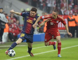 <p>KAN MØTES IGJEN: Lionel Messi og Barcelona tapte 0-7 sammenlagt for Franck Ribéry og Bayern München i 2013.</p>