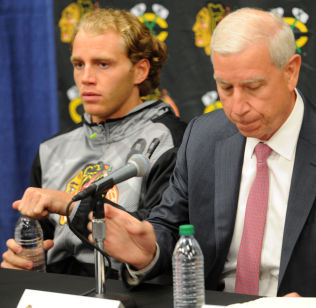 & lt; p & gt; SUPER STAR: Chicago Blackhawks' Patrick Kane was asked about rape review when he posed for press conference nine days ago along with club president John McDonough. He replied evasively. & lt; br / & gt; & lt; / p & gt; & lt; p & gt; & # xA0; & lt; br / & gt; & lt; / p & gt; 