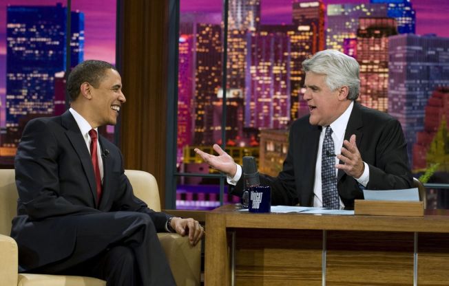 & lt; p & gt; & lt; i & gt; HISTORIC: President Barack Obama with Jay Leno in 2009. & lt; / i & gt; & lt; / p & gt;